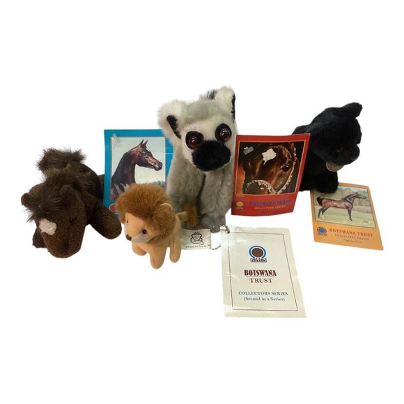 Vintage Botswana Trust Collectors Series Stuffed Animal Beanie Babies - set of 8 - Picture 3 of 6